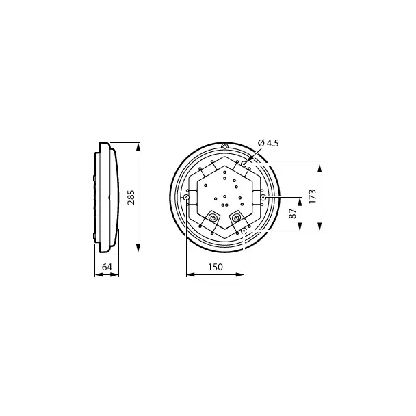 Oprawa plafon plafoniera Ledinaire WL070V 17W 1700lm IP65 3000K barwa ciepła LED17S/830 PSU II WH 5 9,11402E+11 PHILIPS