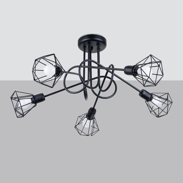 Sollux Żyrandol ARTEMIS 5S czarny SL.1110