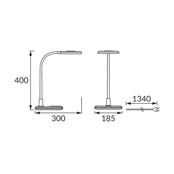 Lampka biurkowa SMD LED PLATON LED SILVER 04228 IDEUS