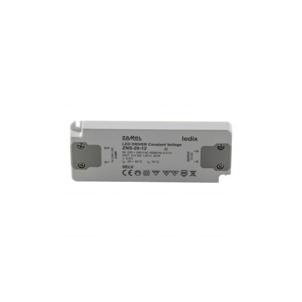 Zasilacz LED slim 12V DC 20W ZNS-20-12 LDX10000138 LDX10000138-WPL ZAMEL