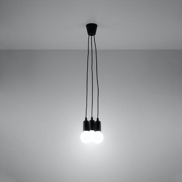 Sollux Lampa wisząca DIEGO 3 czarna SL.0573