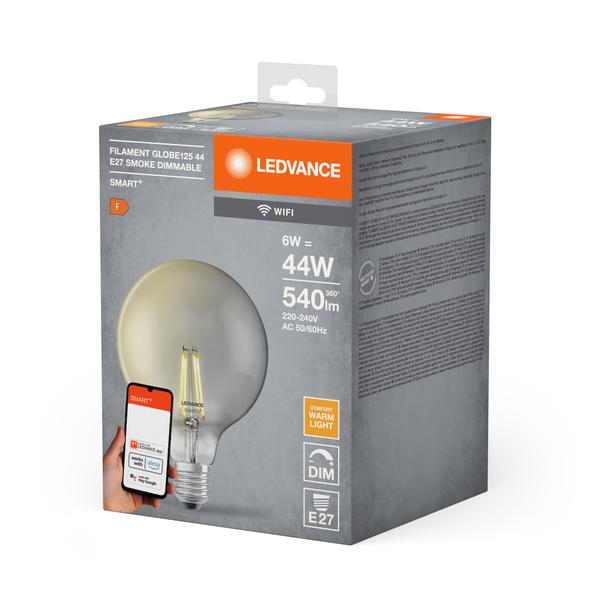 Lampa LED SMART+ WiFi CL Globe125 Smoke DIM 44  6W/825 E27