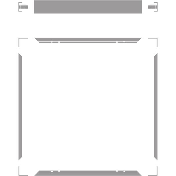 Ramka o wysokości 70mm do montażu powierzchniowego PANEL 600 SURFACE MOUNT KIT H70 VALUE