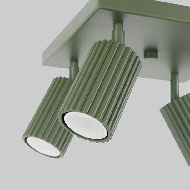 Sollux Plafon KARBON 4 zielony oliwkowy SL.1621