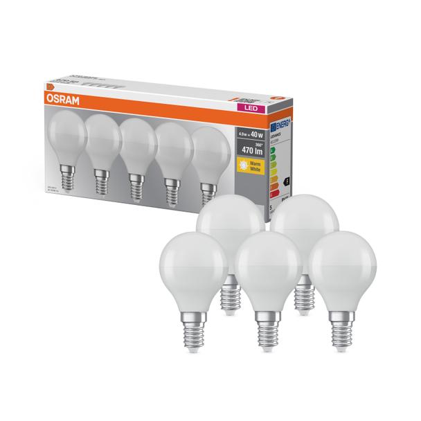 Lampa LED BASE Classic P40 4,9W/827 230V plastik E14 FS5 OSRAM