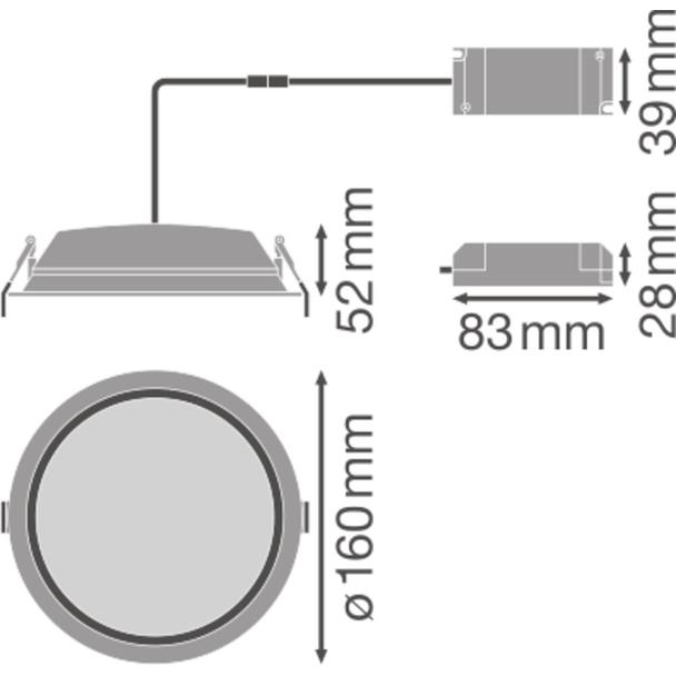 Oprawa DOWNLIGHT ALU DN150 14W 3000K WT IP44