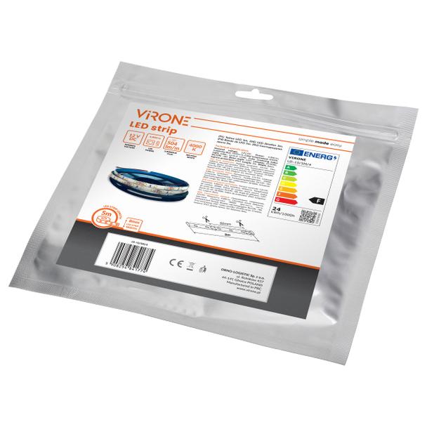 Taśma LED 12V 2835 60L/m 4,8W/m IP63 4000K 5m LD-10/5M/4 ORNO