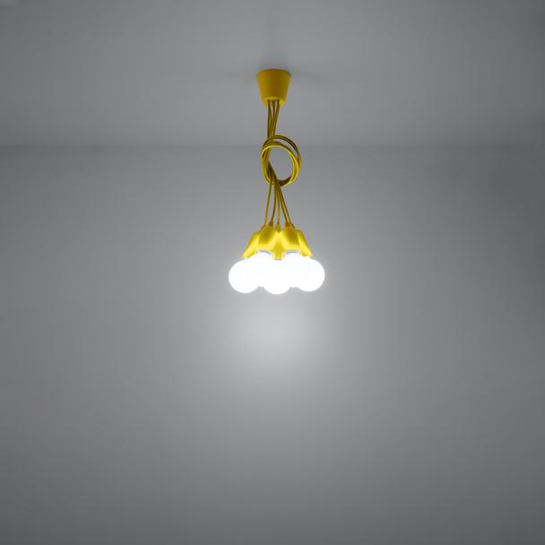 Sollux Lampa wisząca DIEGO 5 żółta SL.0580