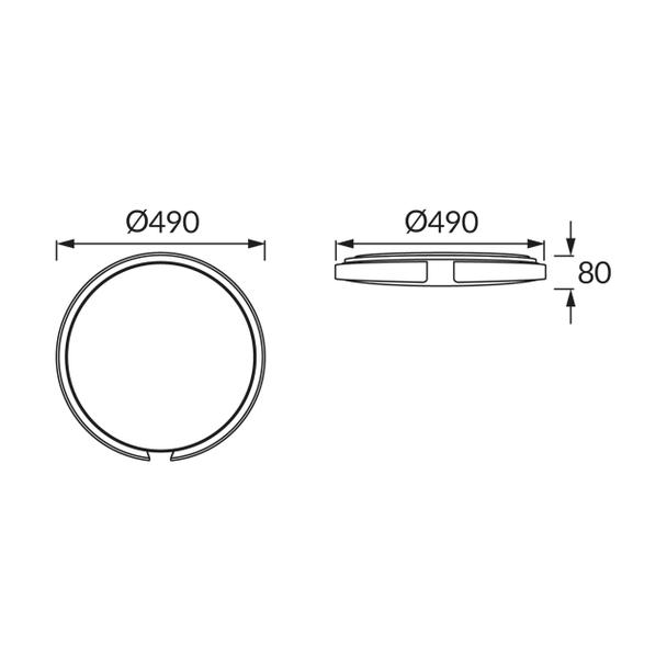 Plafoniera SMD LED ESPERANTO LED C 48W 04077 IDEUS