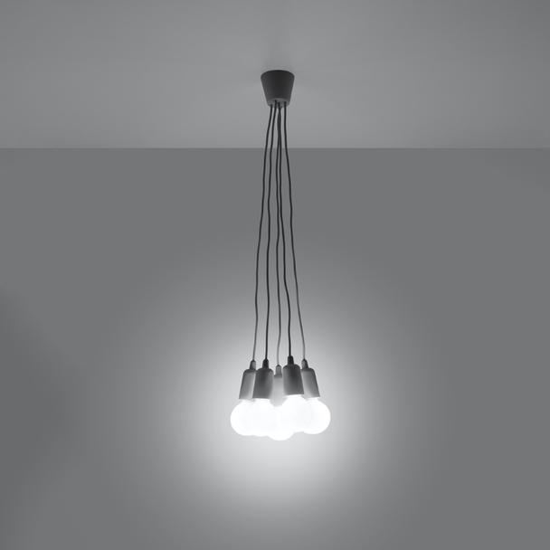 Sollux Lampa wisząca DIEGO 5 szara SL.0577