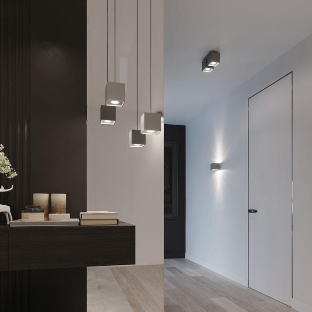 Sollux Lampa wisząca QUAD 1 szary SL.0061