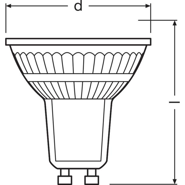 Lampa LED STAR+ non-dim Spot PAR16 Glass 50 3,7W/827 GU10