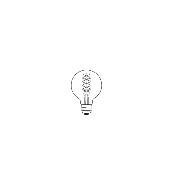 Lampa LED Vintage 1906 GOLD 125 dim 4,8W/822 szkło przezroczyste E27