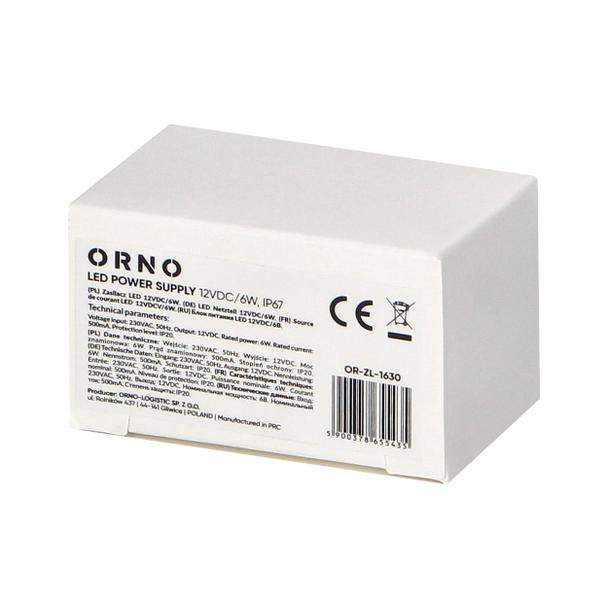 Zasilacz MINI do LED do puszki 12VDC 6W, IP67, 55/29,5/22mm OR-ZL-1630 ORNO