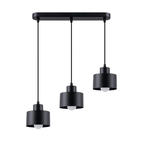 Sollux Lampa wisząca SAVAR 3 czarna SL.1133