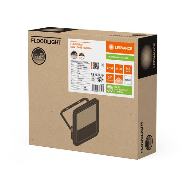 Projektor LED FLOOD PFM 100 P 69W/53W 10000lm/8000lm 4000K 840 PS SY100 czarny LEDVANCE