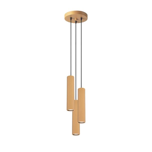 Sollux Lampa wisząca KARBON 3P złoty SL.1557