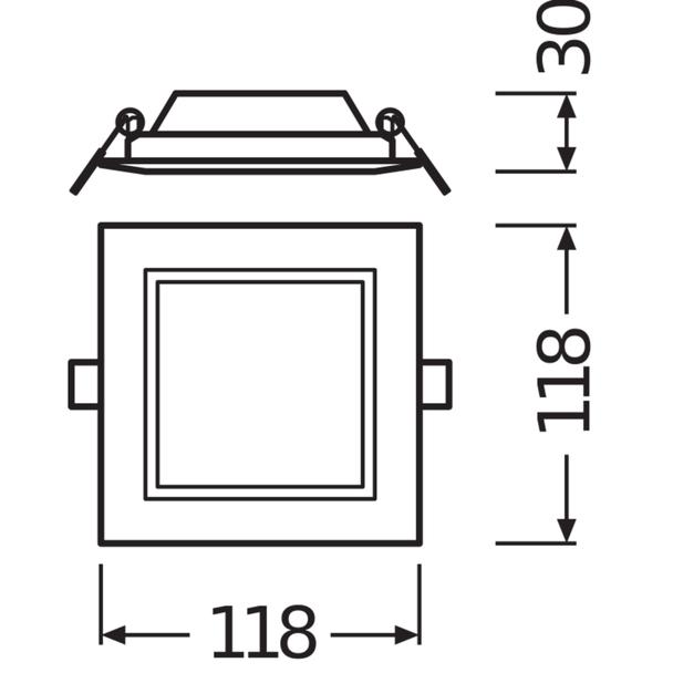 Oprawa DOWNLIGHT SLIM SQUARE 105 6W 4000K WT IP20