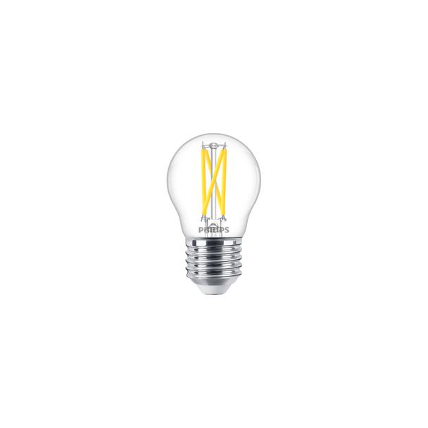 Żarówka LED ściemnialna Kulka 2,5W=25W 340lm / 2200K/2700K LEDLusterDT 2,5-25W E27 927 P45 5 lat gw. 9,29003E+11 PHILIPS