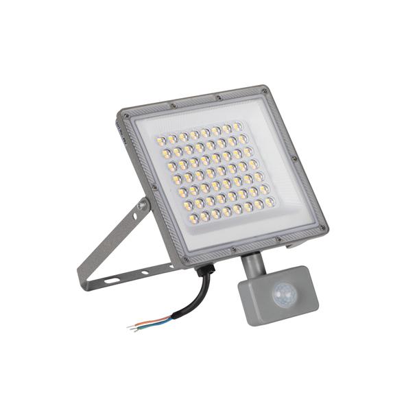 Naświetlacz LED z czujnikiem ruchu ACETE 50W CCT SE GR IP44 szary zmienna barwa świecenia 38498 KANLUX