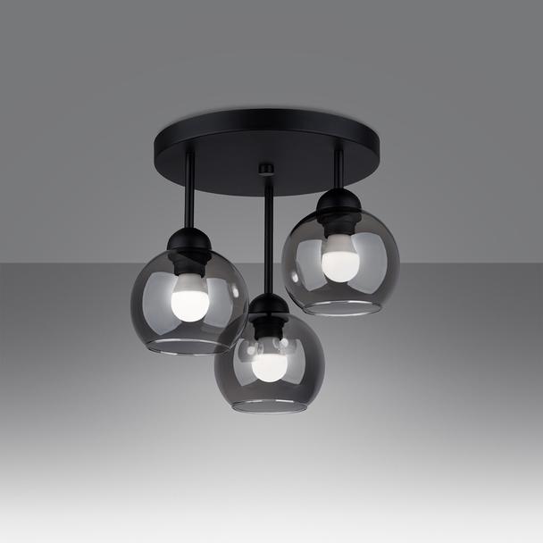 Sollux Żyrandol ALINO 3 czarny SL.1140