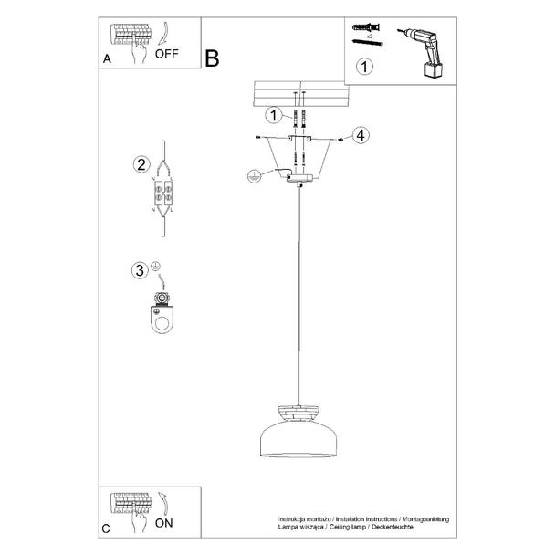 Lampa wisząca MARION biała