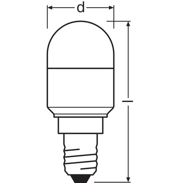 Lampa LED SPECIAL T26 20 2,3W/827 230V FR E14