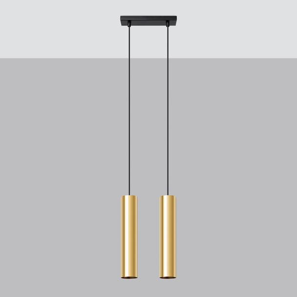 Sollux Lampa Wisząca LAGOS 2 złoty połysk SL.1241