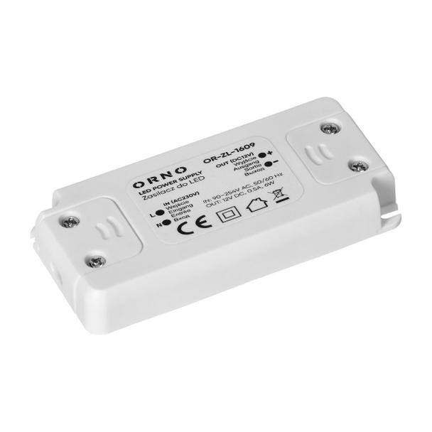 Zasilacz LED 12V DC 6W 0,5A IP20 OR-ZL-1609 ORNO