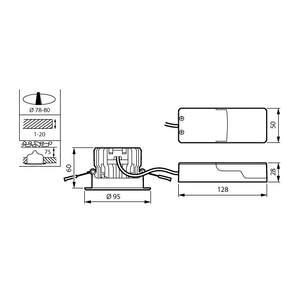Oprawa sufitowa Downlight typu Spot LED 12,3W 1280lm / 3000K barwa ciepła ściemnialna LED12-WB-/830 9,11402E+11 PHILIPS