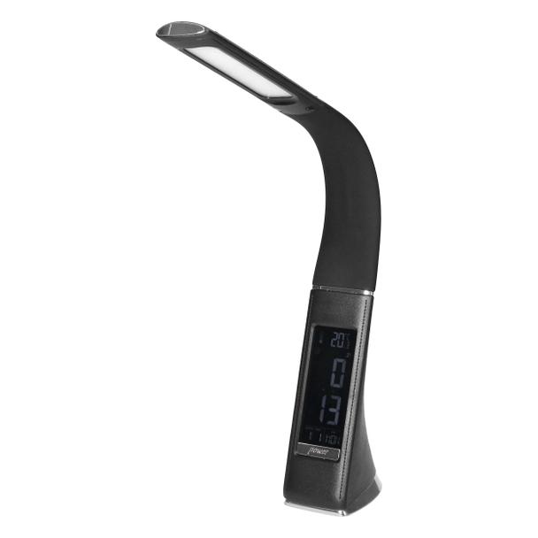 Lampka biurkowa z budzikiem DOLOMIT LED 5W 400lm 4000K czarna VIRONE DL-12/B ORNO