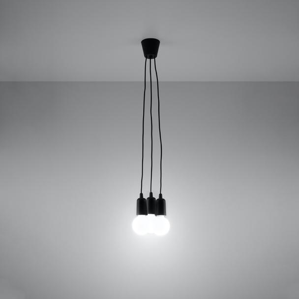 Sollux Lampa wisząca DIEGO 3 czarna SL.0573