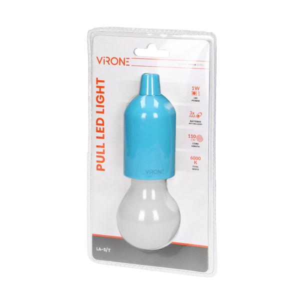 Bateryjna lampka nocna na sznurku 1W LED, 3 x AAA, turkusowa LA-5/T ORNO