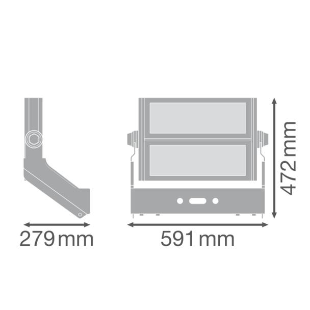 Naświetlacz FLOOD MAX LUM 600W 757 ASYM 50x110 WAL