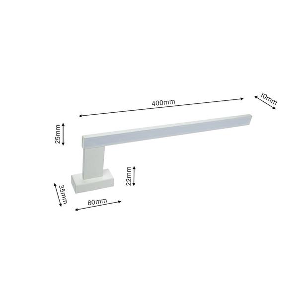 kinkiet łazienkowy nad lustro LED Shine White 11W 770lm 4000K IP44 ML3877 Milagro