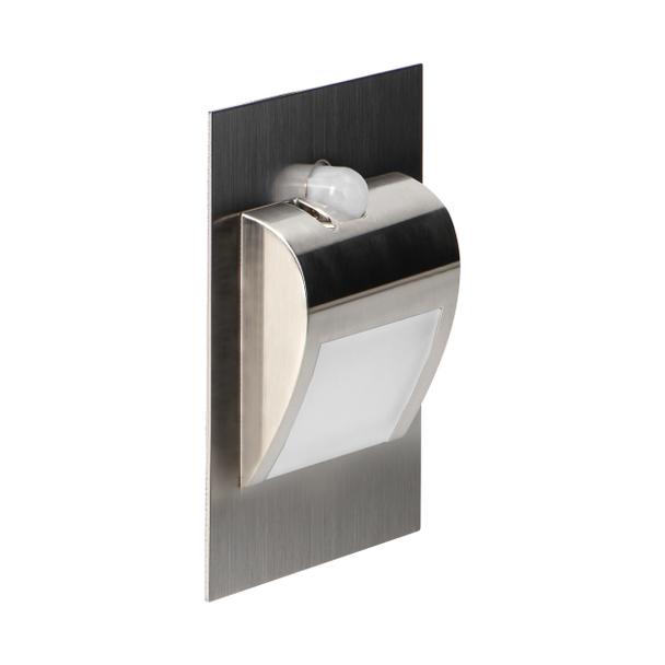 DRACO LED NEW 1,5W, oprawa schodowa podtynkowa, 12VDC, 30lm, 6000K, satyna, czujnik ruchu i zmierzch AD-OS-6164LR6/N ORNO