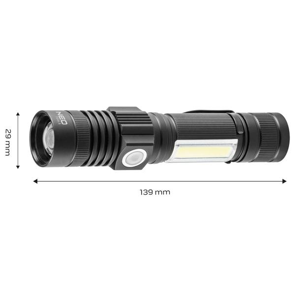 Latarka akumulatorowa USB 800lm 2w1 CREE T6 LED NEO TOOLS GTX 99-033 GTX Poland