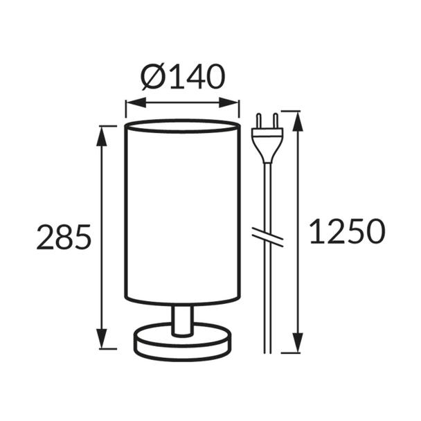 Lampka stołowa BELA E14 BEIGE