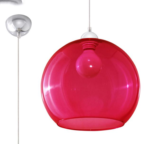 Sollux Lampa wisząca BALL czerwona SL.0253