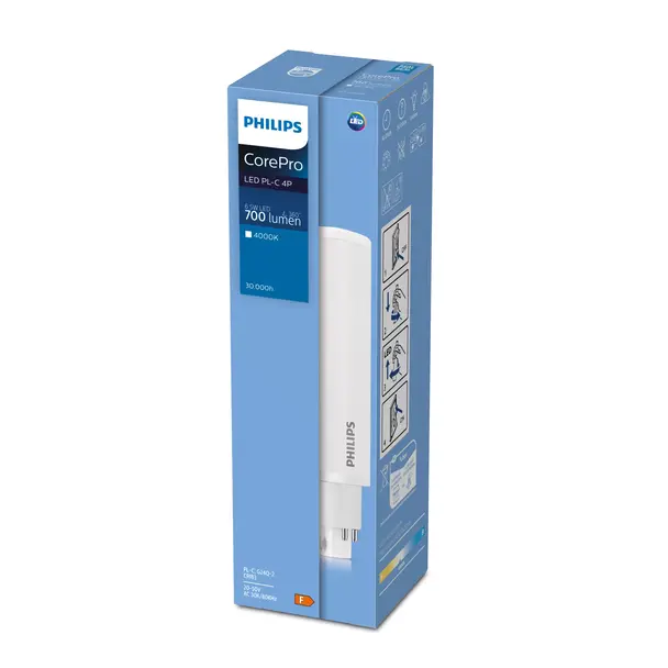 Świetlówka LED 6,5W=18W 700lm 3000K barwa ciepła LED 6,5W 830 4P G24q-2 3 lata gw. 9,29004E+11 PHILIPS