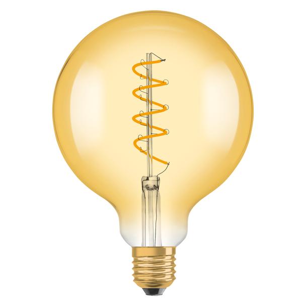 Lampa LED Vintage 1906 CL GLOBE125 Filament szkło przezroczyste GOLD 27 non-dim 5W 820 E27