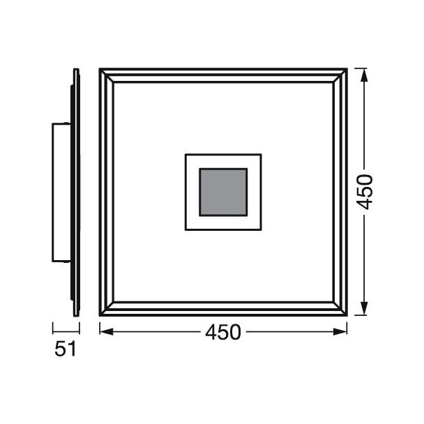 OprawaSMART+ WIFI PANELANON PANELUS HOLE BLACKLIGHT 450X450 RGB TW