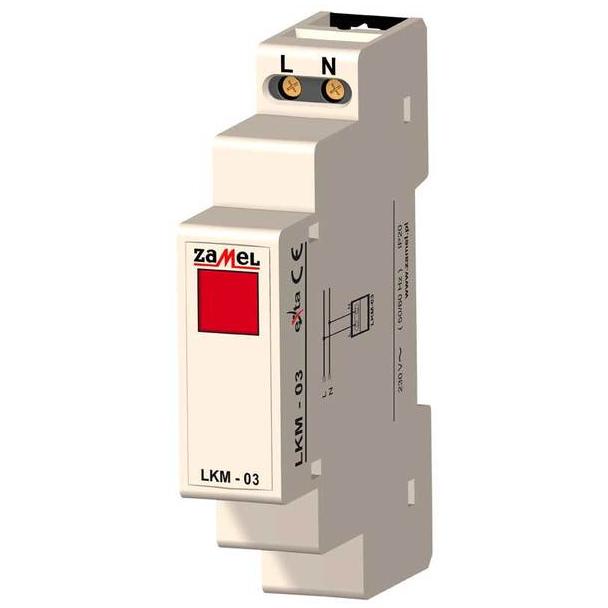 WSKAŹNIK ZASILANIA 230V LED CZERWONA TYP: LKM-03-10 EXT10000044 EXT10000044-WPL ZAMEL