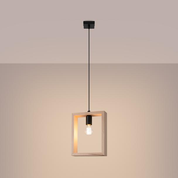 Lampa wisząca ARIES naturalne drewno