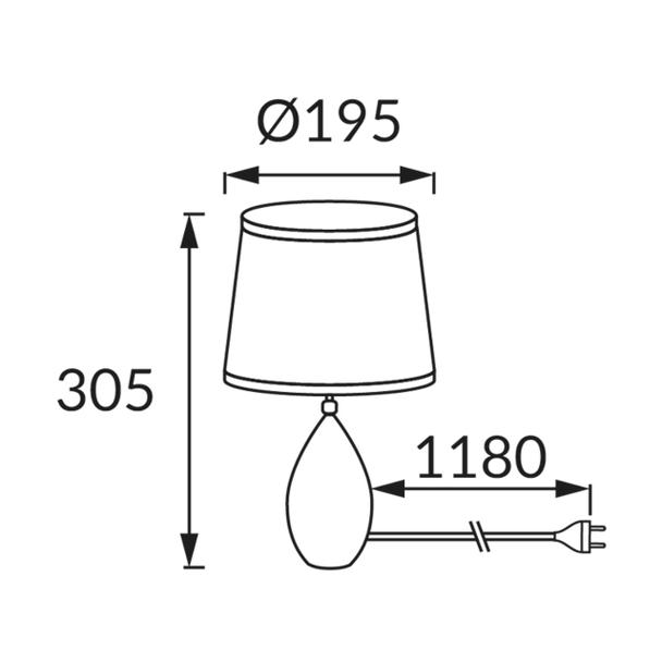 Lampka stołowa ROMA E14 BLACK 03206 IDEUS