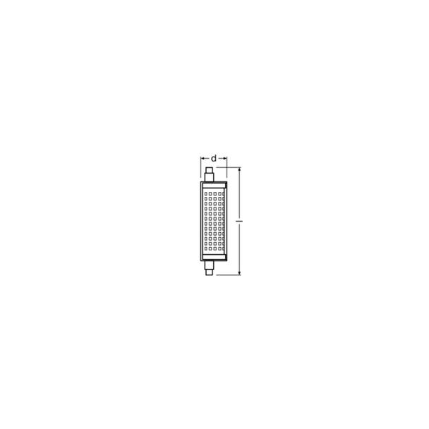 LAMPA LED LINE 118mm 150D 19W/827 230V R7S 6X1