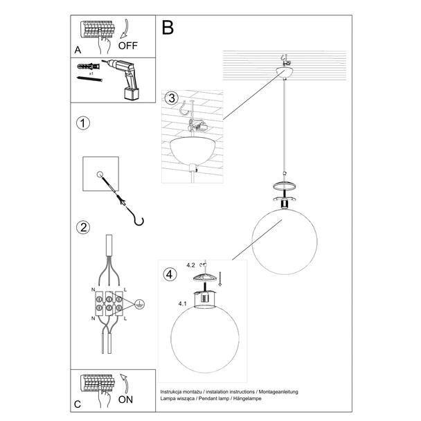 Sollux Lampa wisząca UGO 20 złota SL.0715