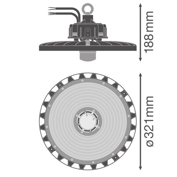 Oprawa HIGH BAY SENSOR 155W 4000K 110DEG IP65
