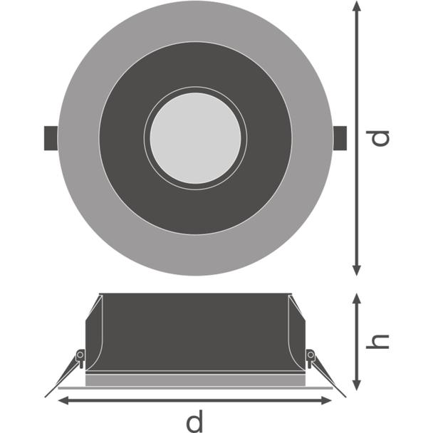 Oprawa DOWNLIGHT PFM DN195 21W 840 WT IP54 UGR19