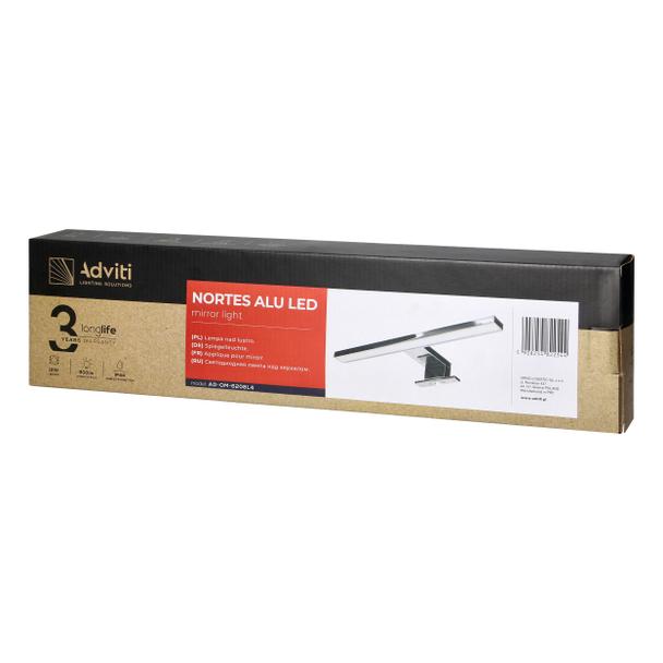 NORTES LED 12W, lampa nad lustro, 900lm, 4000K, dł. 50 cm, aluminium AD-OM-6208L4 ORNO